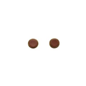 Gouden ronde terracotta clay oorstekers