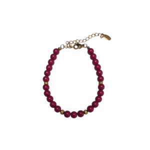 Verstelbare kralenarmband bordeauxrood